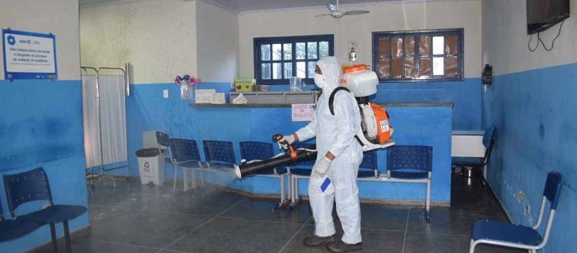 Vigilância Sanitária realiza ação de desinfecção nas Unidades de Saúde e no Centro de Testagem Covid-19